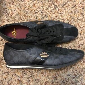 never worn black pleather Coach shoes